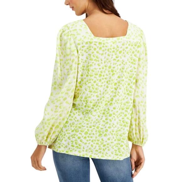 Style & Co women’s Lime and White leopard print shirt size XXL NWT - Picture 2 of 9